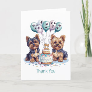 Bedankt Verjaardag Yorkie Dog