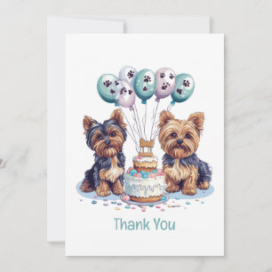 Bedankt Verjaardag Yorkie Dog