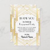 Bedankt Verloving Wedding 1920s Kaarten van de Par (Voorkant / Achterkant)