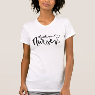Bedankt verpleegsters Fancy script T-shirt