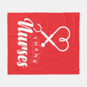 Bedankt verpleegsters fleece deken (Voorkant (Horizontaal))