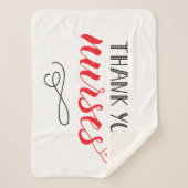 Bedankt verpleegsters | Fun Font Sherpa Deken (Voorkant)