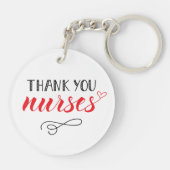 Bedankt verpleegsters | Fun Font Sleutelhanger (Achterkant)