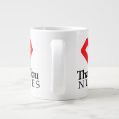 Bedankt verpleegsters | Rood hart Extra Grote Beker (Achterkant)