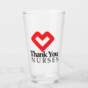 Bedankt verpleegsters Rood hart Glas