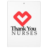 Bedankt verpleegsters | Rood hart Klembord (Achterkant)