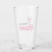 Bedankt verpleegsters | Roze Glas (Achterkant)