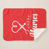 Bedankt verpleegsters sherpa deken (Voorkant (horizontaal))