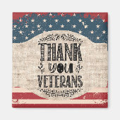 Bedankt Veteranen Magnet Magneet (Voorkant)