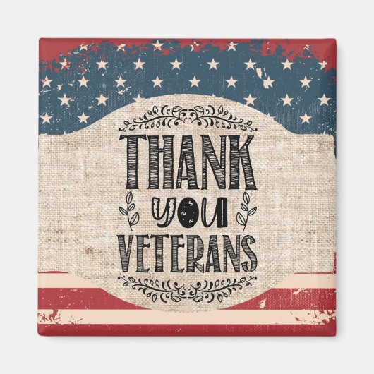 Bedankt Veteranen Magnet Magneet (Voorkant)