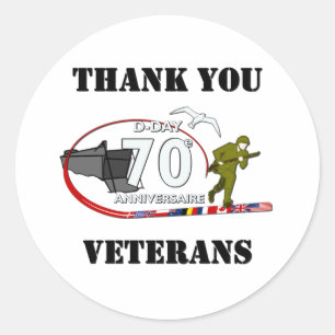 Bedankt veteranen - Thank you veterans Ronde Sticker