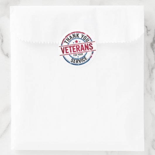Bedankt veteranen voor jullie service ronde sticker (Tas)