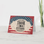 Bedankt Veteranen Wenskaart Kaart (Voorkant)