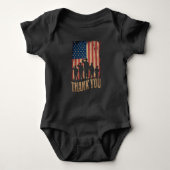 Bedankt Veterans Day American Flag Romper (Voorkant)
