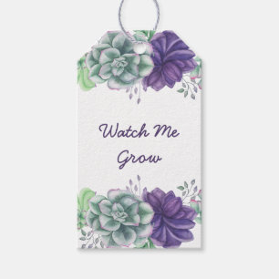 Bedankt vetplanten Kijk hoe ik Baby shower kweek Cadeaulabel