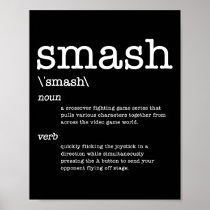 Bedankt Videogames Smash Definitie Videospel Poster