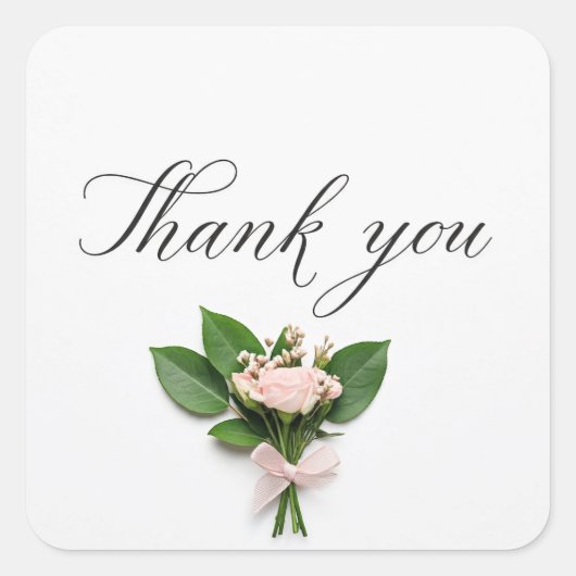 Bedankt Vierkante Sticker (Voorkant)