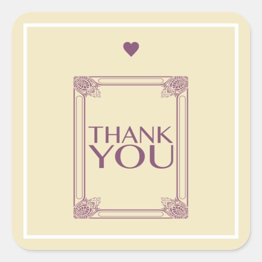 Bedankt Vierkante Sticker (Voorkant)