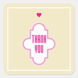 Bedankt Vierkante Sticker