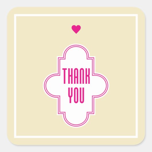 Bedankt Vierkante Sticker (Voorkant)