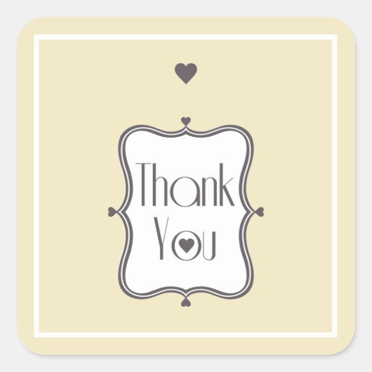 Bedankt Vierkante Sticker (Voorkant)