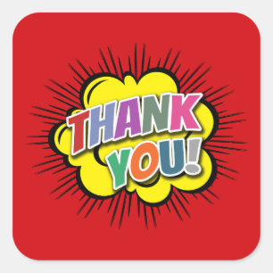 Bedankt Vierkante Sticker