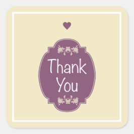 Bedankt Vierkante Sticker