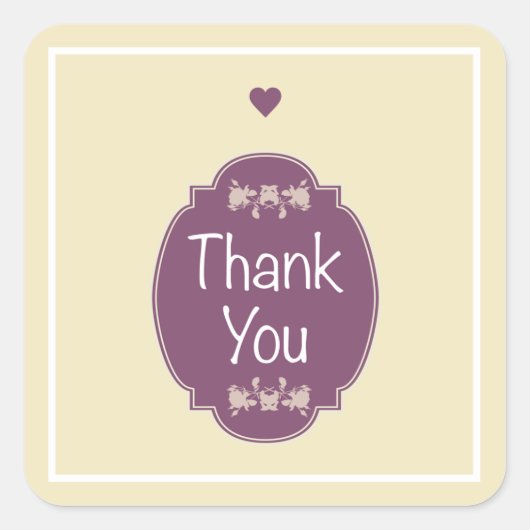 Bedankt Vierkante Sticker (Voorkant)