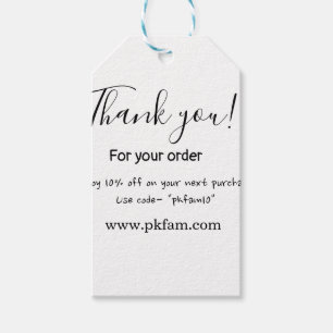 Bedankt voor aankoop roze familiebedrijf detail cadeaulabel