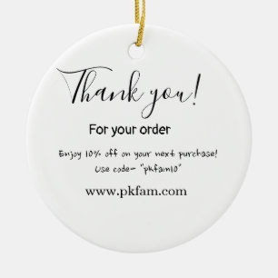 Bedankt voor aankoop roze familiebedrijf detail keramisch ornament