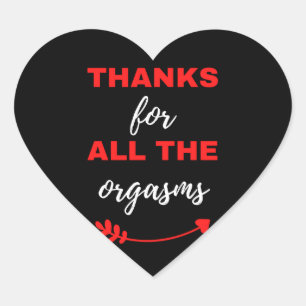 Bedankt voor alle Orgasms Hart Sticker