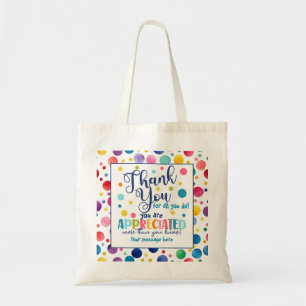 Bedankt voor alles wat je vrijwilligers cadeau gee tote bag