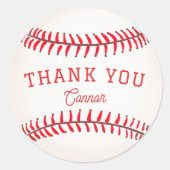Bedankt voor Baseball Ronde Sticker (Voorkant)
