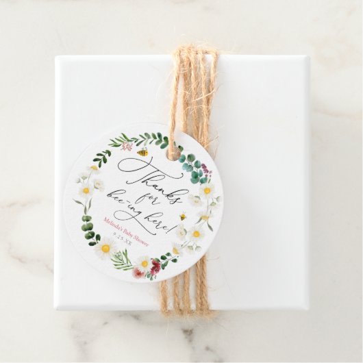 Bedankt voor Bee-ing Hier Bloemendouche Bedankjes Labels (In situ)