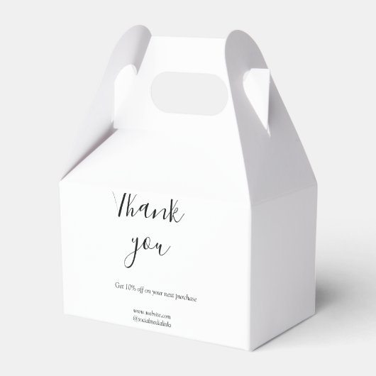 Bedankt voor bestelkorting code website social med bedankdoosjes (Voorkant Zijde)