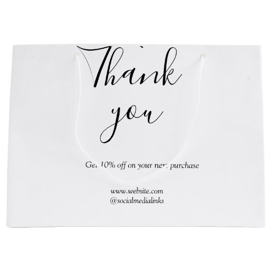 Bedankt voor bestelkorting code website sociale b groot cadeauzakje (Voorkant)