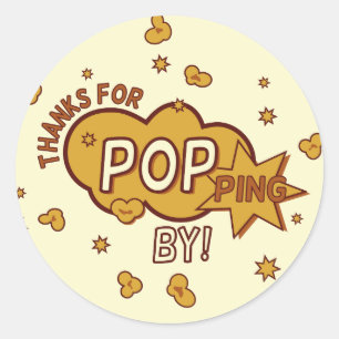 bedankt voor cadeau voor baby shower poppenkast ronde sticker