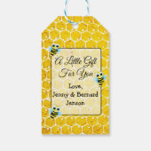 Bedankt voor Coming Bee Baby shower Gift Label Cadeaulabel (Achterkant)