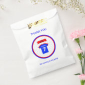 Bedankt voor de aangepaste naam 7e verjaardag bedankzakje (Gezegeld)