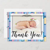 Bedankt voor de aankondiging van de geboorte Een f Briefkaart (Voorkant / Achterkant)