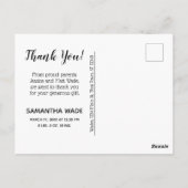 Bedankt voor de aankondiging van de geboorte Een f Briefkaart (Achterkant)