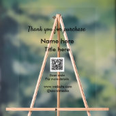 Bedankt voor de aankoop naam hier scannen QR Acryl Bord (Neutraal)