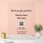 Bedankt voor de aankoop naam hier scannen QR Acryl Bord (Huwelijk)