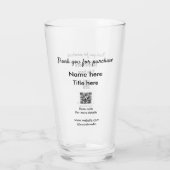 Bedankt voor de aankoop naam hier scannen QR Glas (Achterkant)