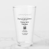 Bedankt voor de aankoop naam hier scannen QR Glas (Voorkant)