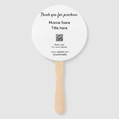 Bedankt voor de aankoop naam hier scannen QR Handwaaier (Achterkant)