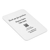 Bedankt voor de aankoop naam hier scannen QR Magneet (Rechterzijde)