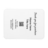 Bedankt voor de aankoop naam hier scannen QR Magneet (Horizontaal)