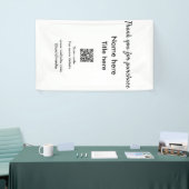 Bedankt voor de aankoop naam hier scannen QR Spandoek (Beurs)