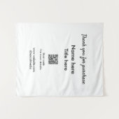 Bedankt voor de aankoop naam hier scannen QR Wandkleed (Voorkant (horizontaal))